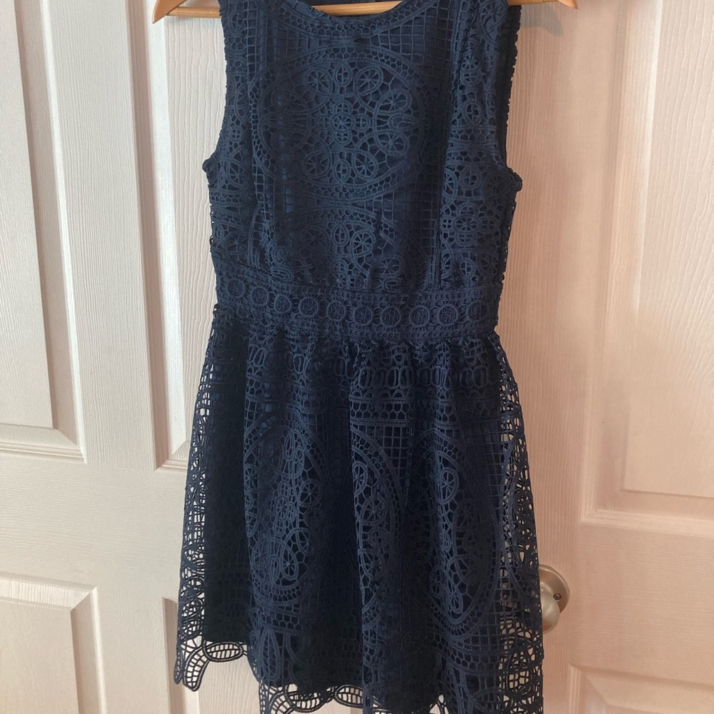 Miami Midnight Blue Lace Dress